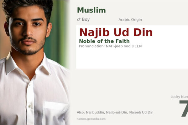 Najib Ud Din Meaning — Arabic Origin, Boy Name & Details (2025)