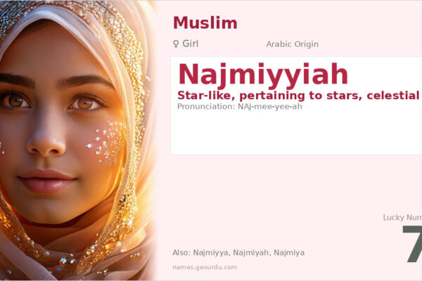 Najmiyyiah Name Meaning — Arabic Origin, Girl Name & Details (2025)