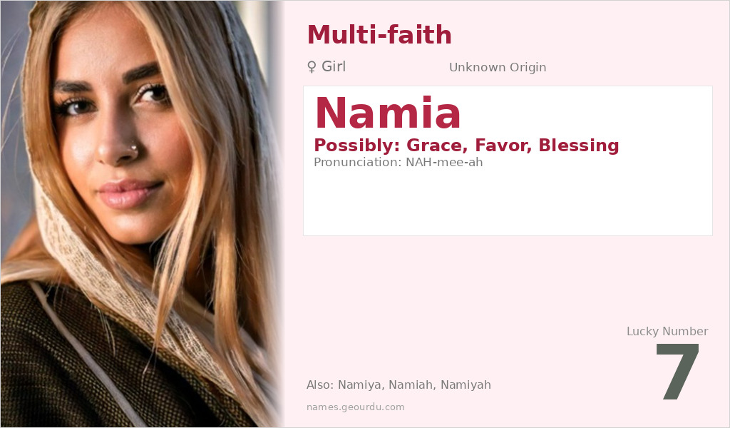 Namia Name Meaning and Details