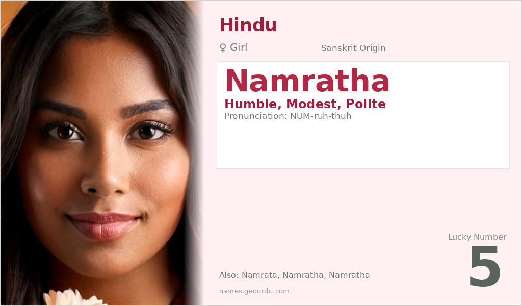 Namratha Name Meaning and Details