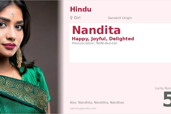 Nandita Name Meaning — Sanskrit Origin, Girl Name & Details (2025)