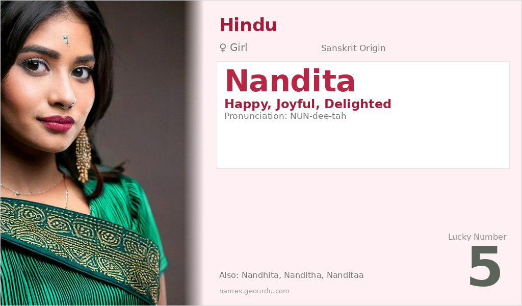Nandita Name Meaning and Details