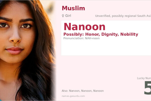 Nanoon Name Meaning — Origin, Gender & Details (2025)