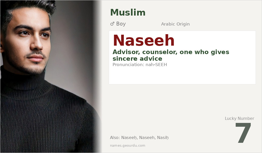 Naseeh Name Meaning and Details