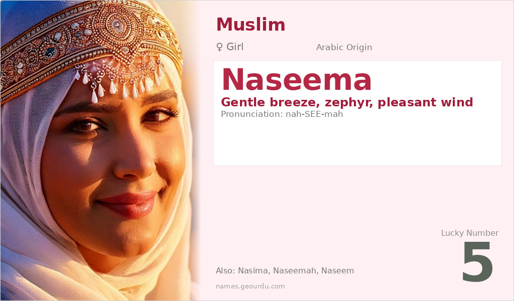 Naseema Name Meaning and Details