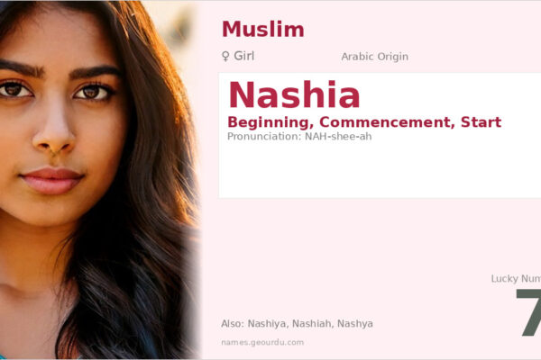 Nashia Name Meaning — Arabic Origin, Girl Name & Details (2025)