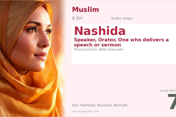 Nashida Name Meaning — Arabic Origin, Girl Name & Details (2025)