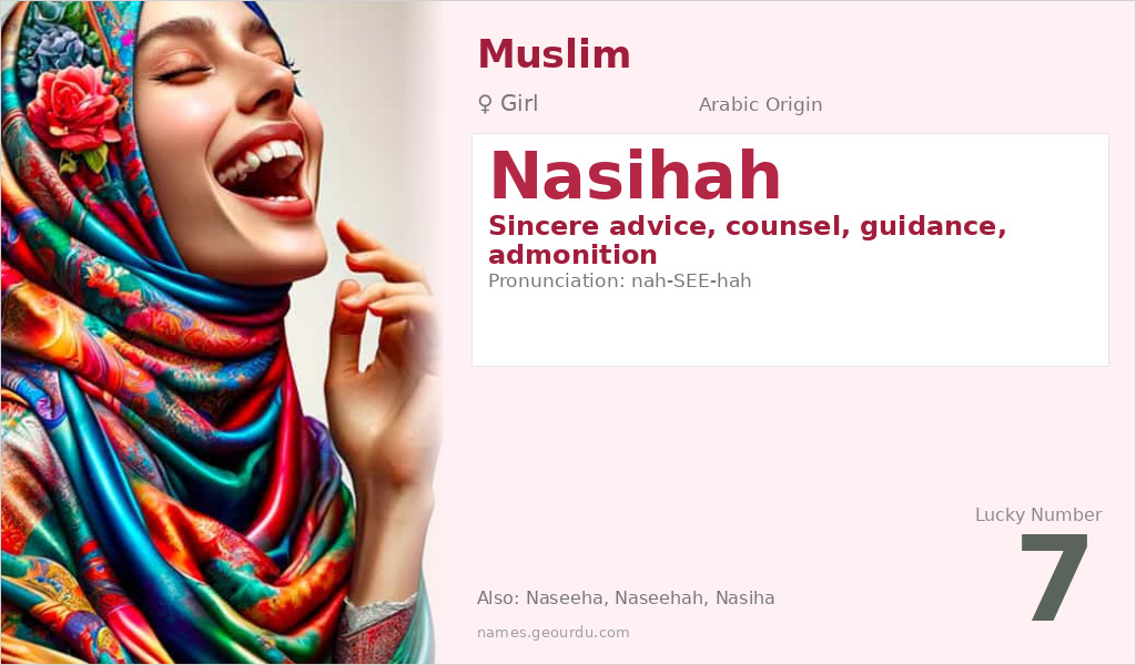 Nasihah Name Meaning and Details