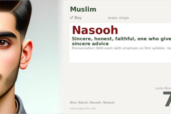 Nasooh Name Meaning — Arabic Origin, Boy Name & Details (2025)
