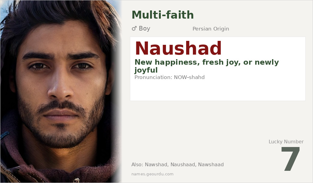Naushad Name Meaning and Details