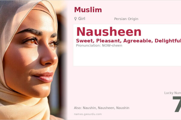 Nausheen Name Meaning — Persian Origin, Girl Name & Details (2025)