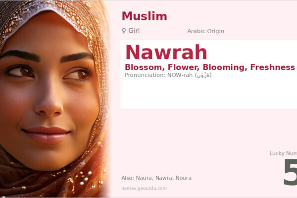 Nawrah Name Meaning — Arabic Origin, Girl Name & Details (2025)