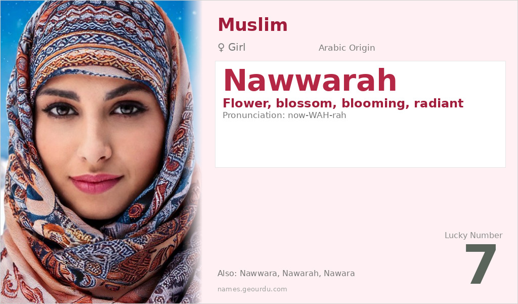 Nawwarah Name Meaning and Details