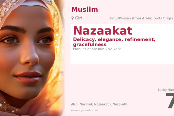 Nazaakat Name Meaning — Origin, Gender & Details (2025)