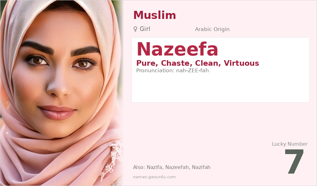 Nazeefa Name Meaning and Details