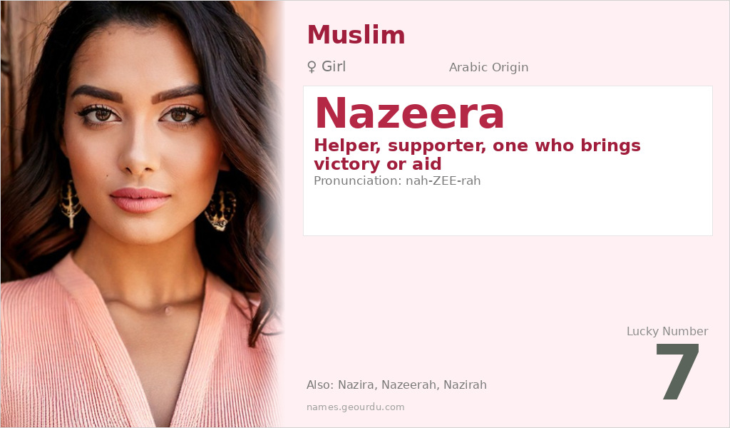 Nazeera Name Meaning and Details