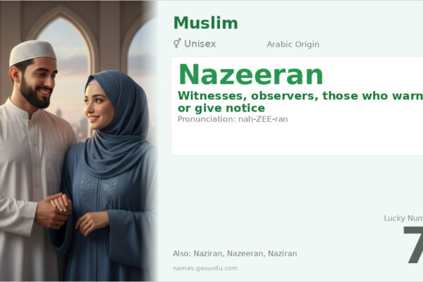 Nazeeran Name Meaning — Arabic Origin, Gender & Details (2025)