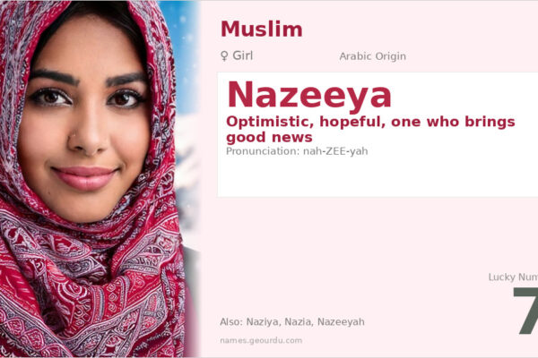 Nazeeya Name Meaning — Arabic Origin, Girl Name & Details (2025)