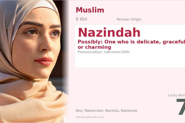 Nazindah Name Meaning — Origin, Gender & Details (2025)