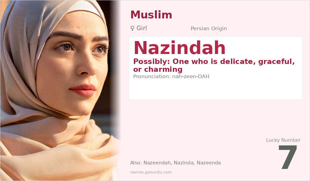 Nazindah Name Meaning and Details