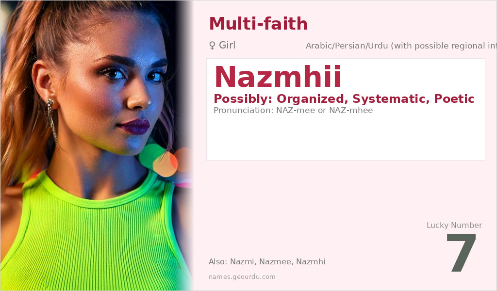 Nazmhii Name Meaning and Details