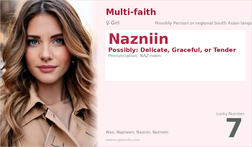 Nazniin Name Meaning and Details