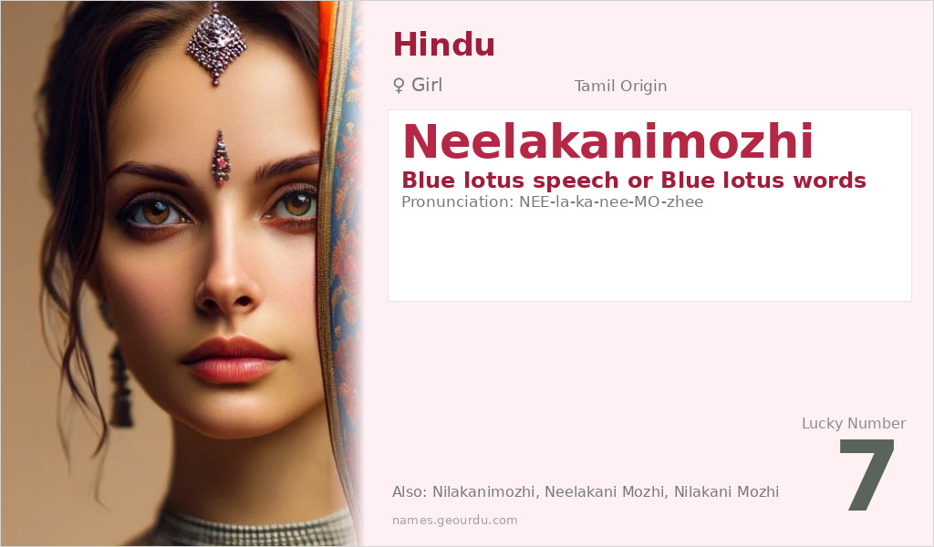 Neelakanimozhi Name Meaning and Details