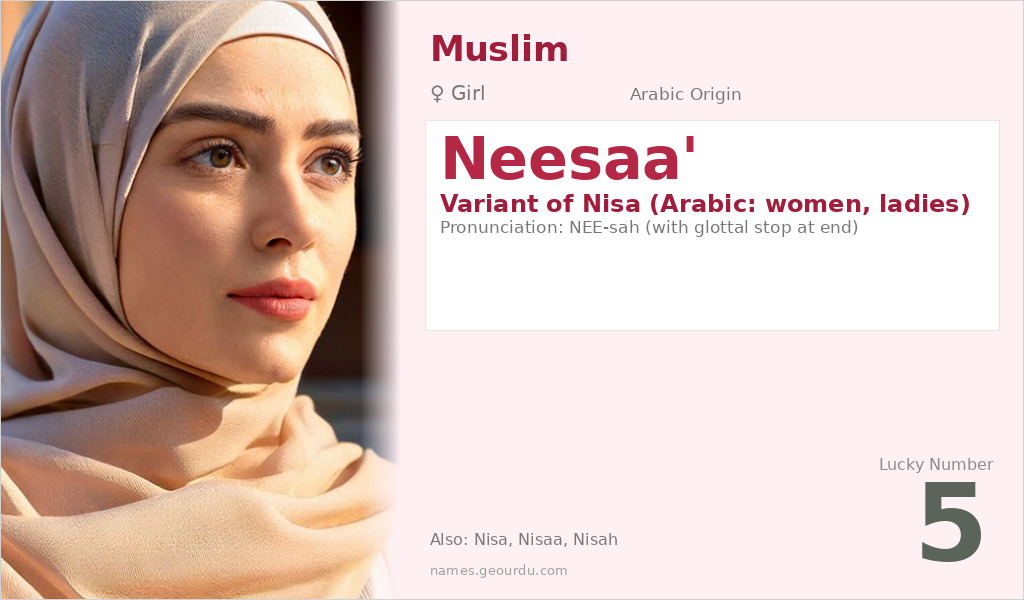 Neesaa' Name Meaning and Details
