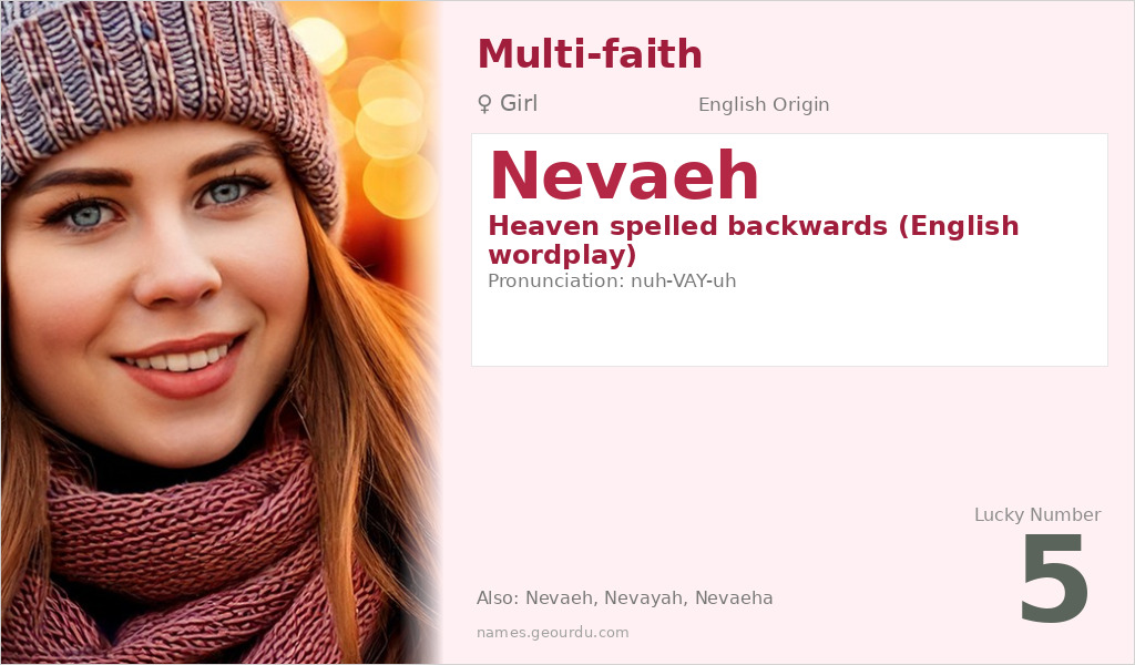 Nevaeh Name Meaning and Details