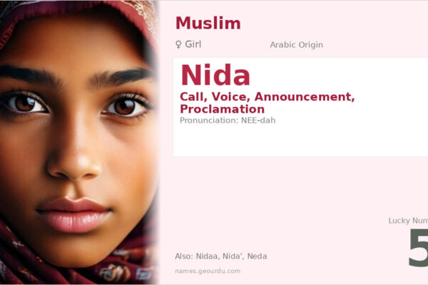 Nida Name Meaning — Arabic Origin, Girl Name & Details (2025)