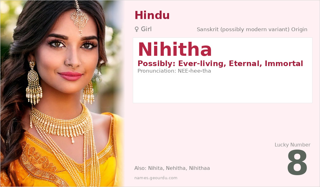 Nihitha Name Meaning and Details