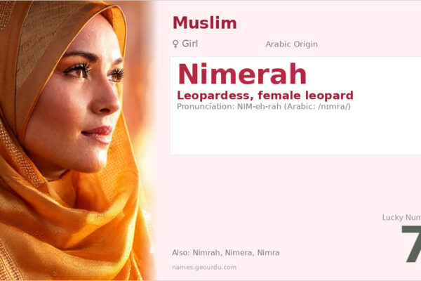 Nimerah Name Meaning — Arabic Origin, Girl Name & Details (2025)