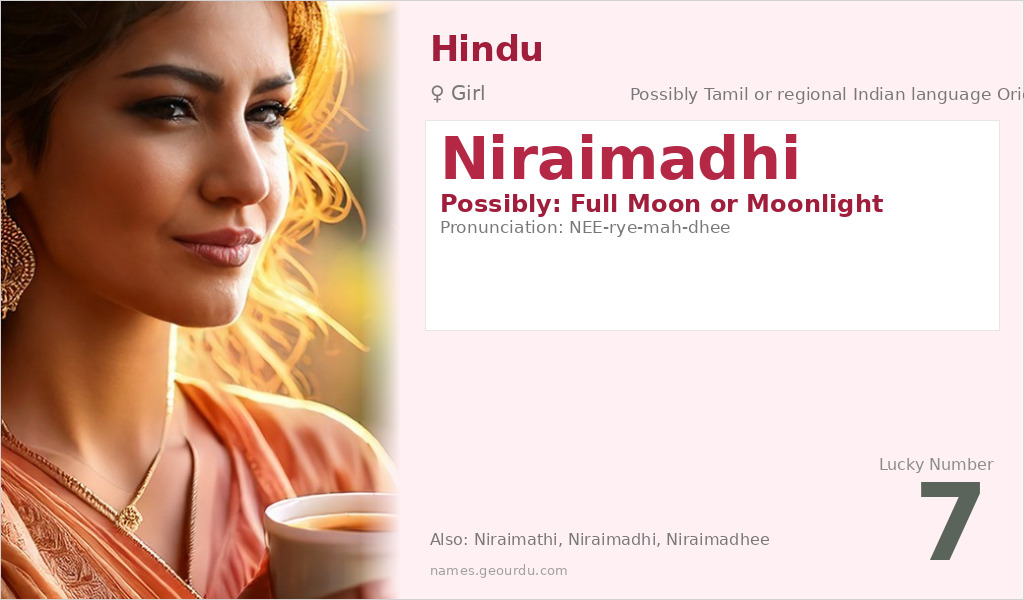 Niraimadhi Name Meaning and Details