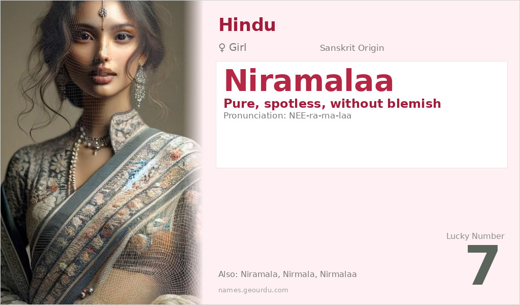Niramalaa Name Meaning and Details