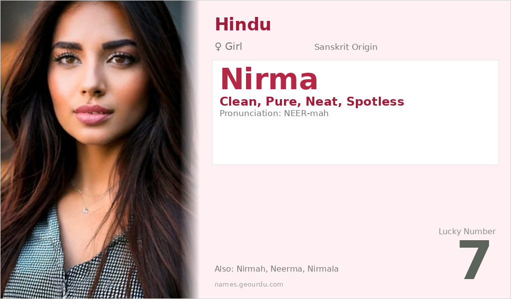 Nirma Name Meaning and Details