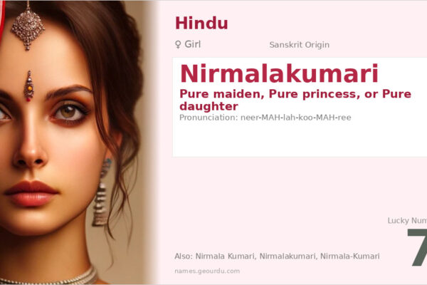 Nirmalakumari Meaning — Sanskrit Origin, Girl Name & Details (2025)