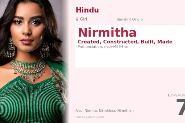 Nirmitha Name Meaning — Sanskrit Origin, Girl Name & Details (2025)