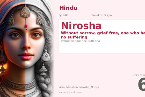 Nirosha Name Meaning — Sanskrit Origin, Girl Name & Details (2025)
