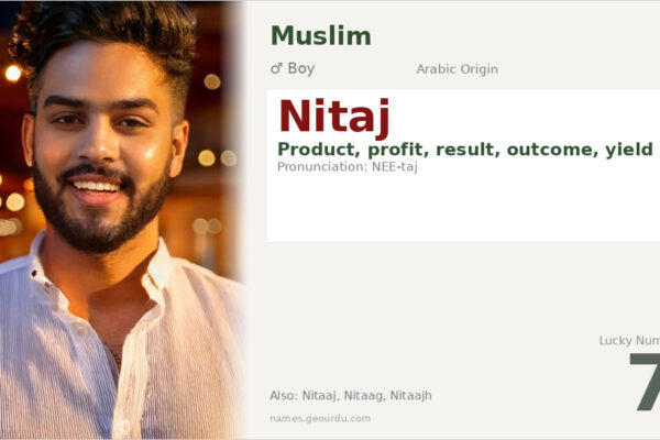 Nitaj Name Meaning — Arabic Origin, Boy Name & Details (2025)