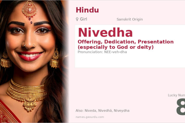 Nivedha Name Meaning — Sanskrit Origin, Hindu Girl Name & Details (2025)