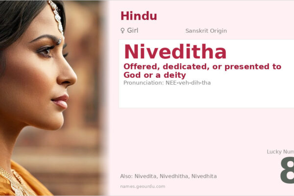 Niveditha Name Meaning — Sanskrit Origin, Girl Name & Details (2025)
