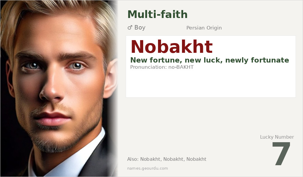 Nobakht Name Meaning and Details