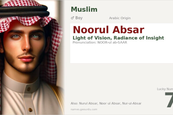 Noorul Absar Meaning — Arabic Origin, Boy Name & Details (2025)