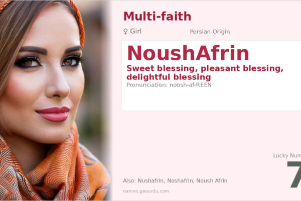 NoushAfrin Name Meaning — Persian Origin, Girl Name & Details (2025)