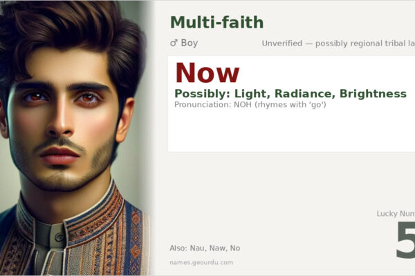 Now Name Meaning — Origin, Gender & Details (2025)