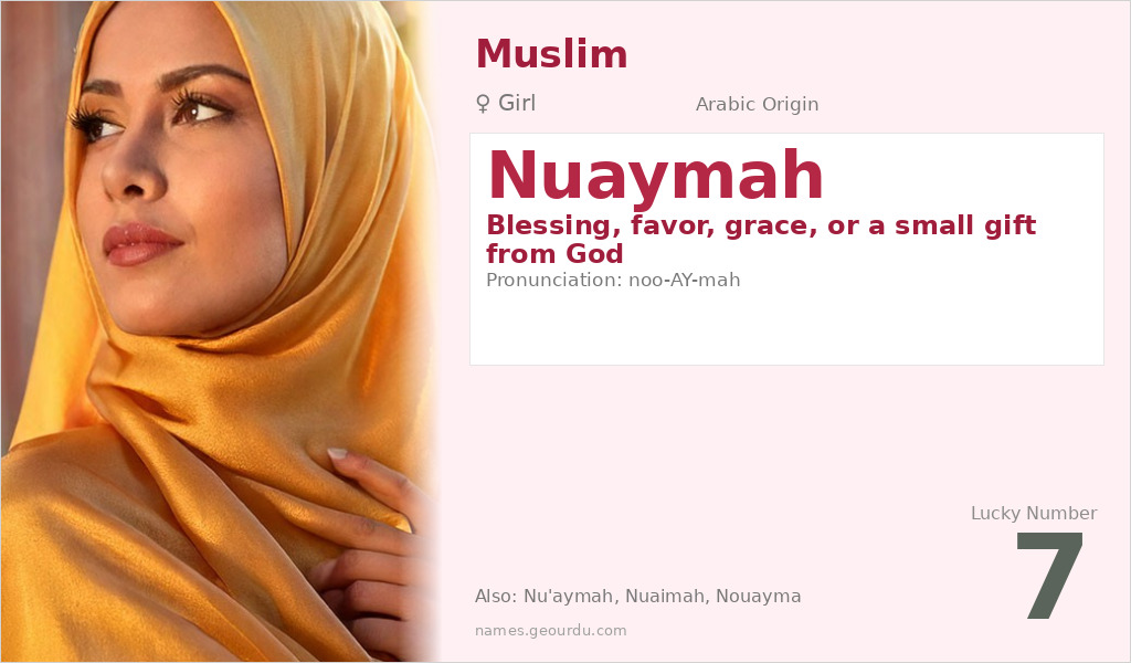 Nuaymah Name Meaning and Details