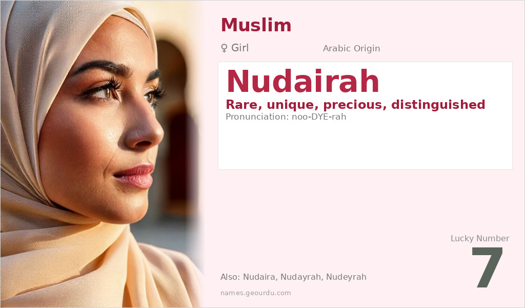 Nudairah Name Meaning and Details
