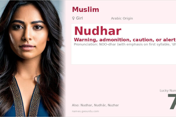 Nudhar Name Meaning — Arabic Origin, Girl Name & Details (2025)