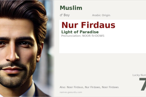 Nur Firdaus Meaning — Arabic Origin, Boy Name & Details (2025)