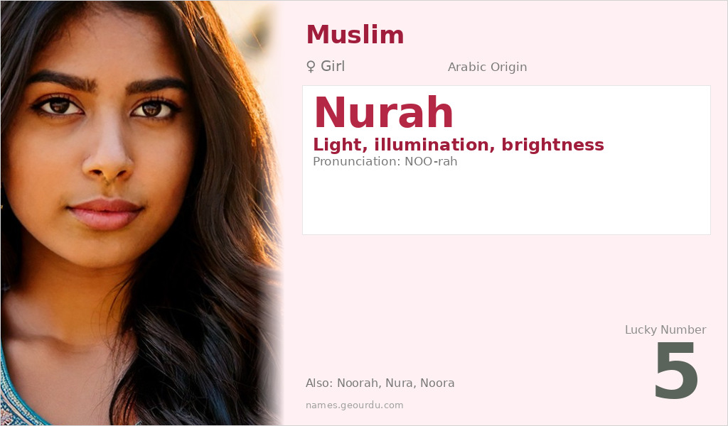 Nurah Name Meaning and Details